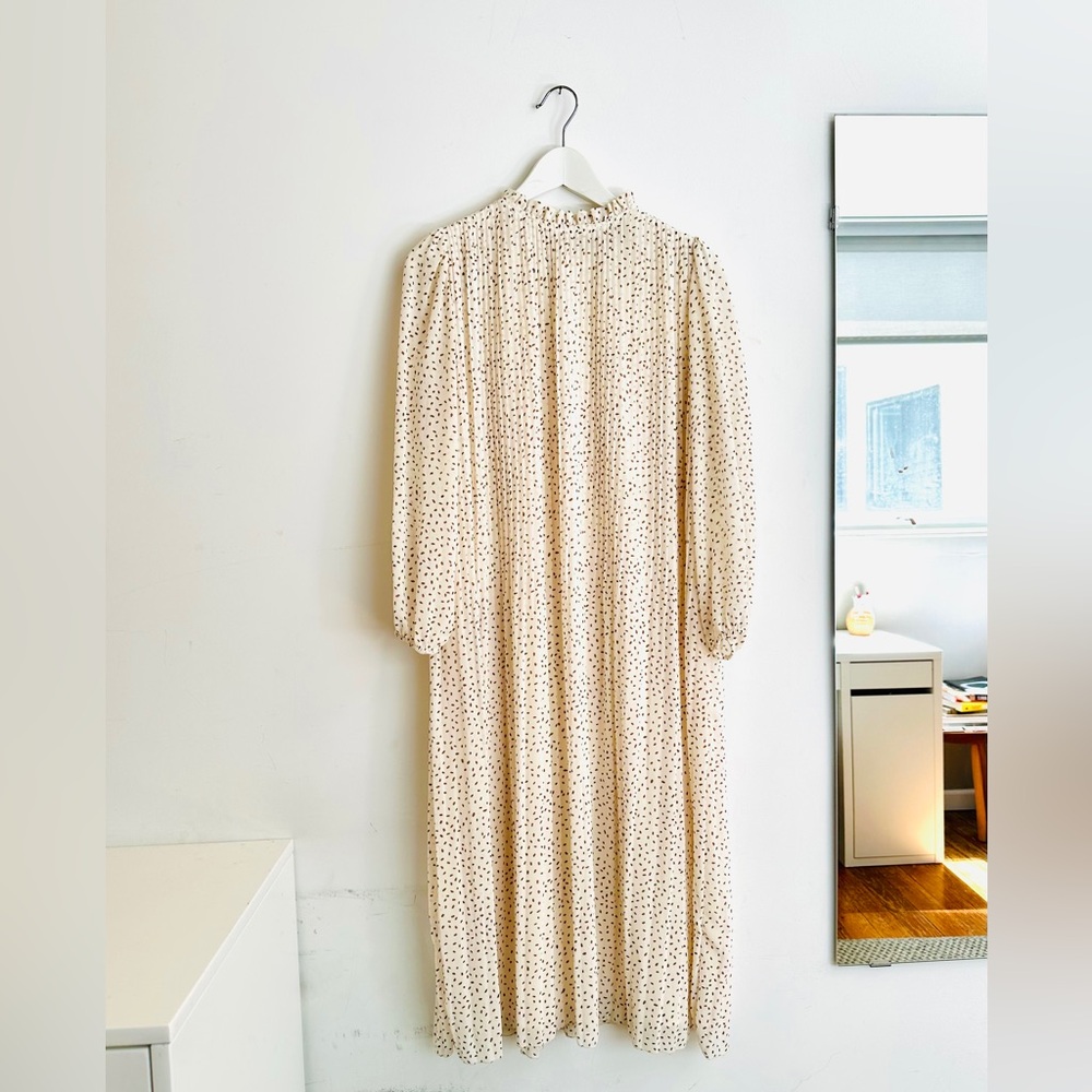 Cream Printed Soft Flowing Dress